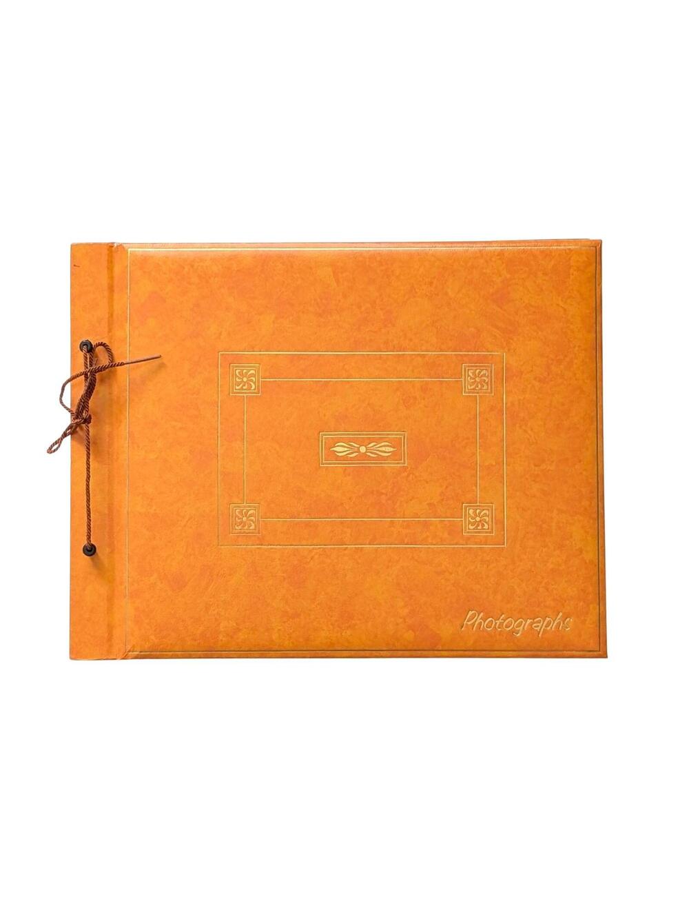Vintage Photo Album Scrapbook with Blank Black Pages